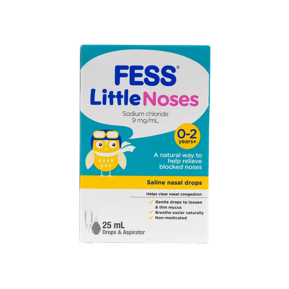 FESS LITTLE SALINE NASAL DROPS & ASPIRATOR 25ML