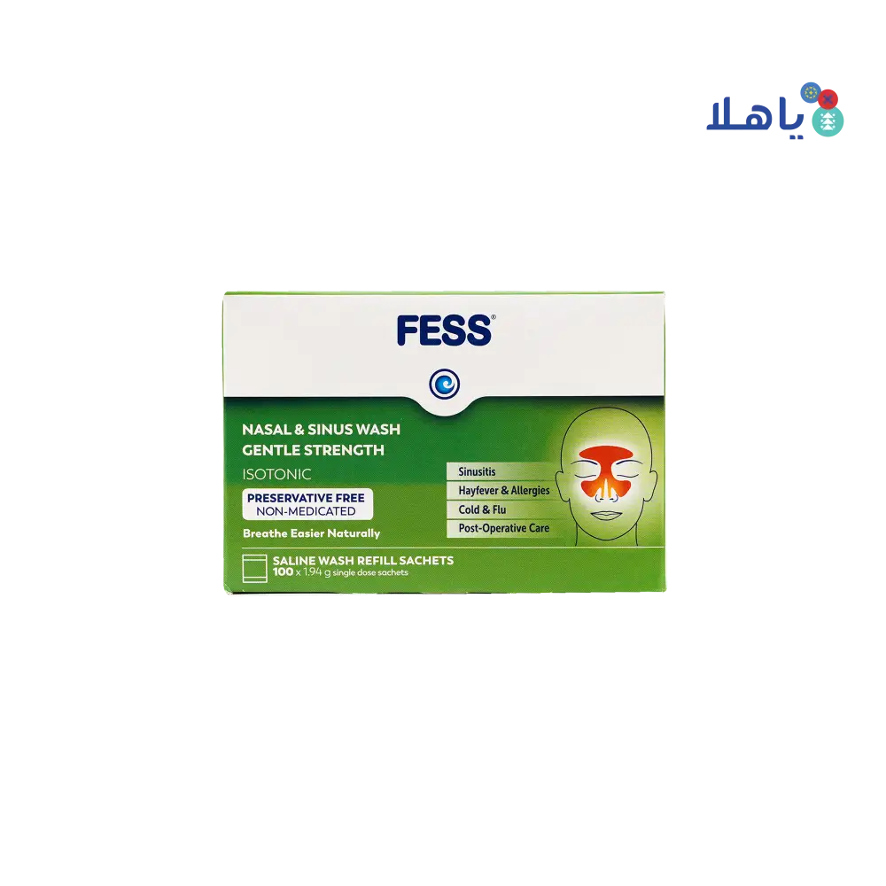 Fess Nasal & Sinus Saline Wash Refill 100 Sachets