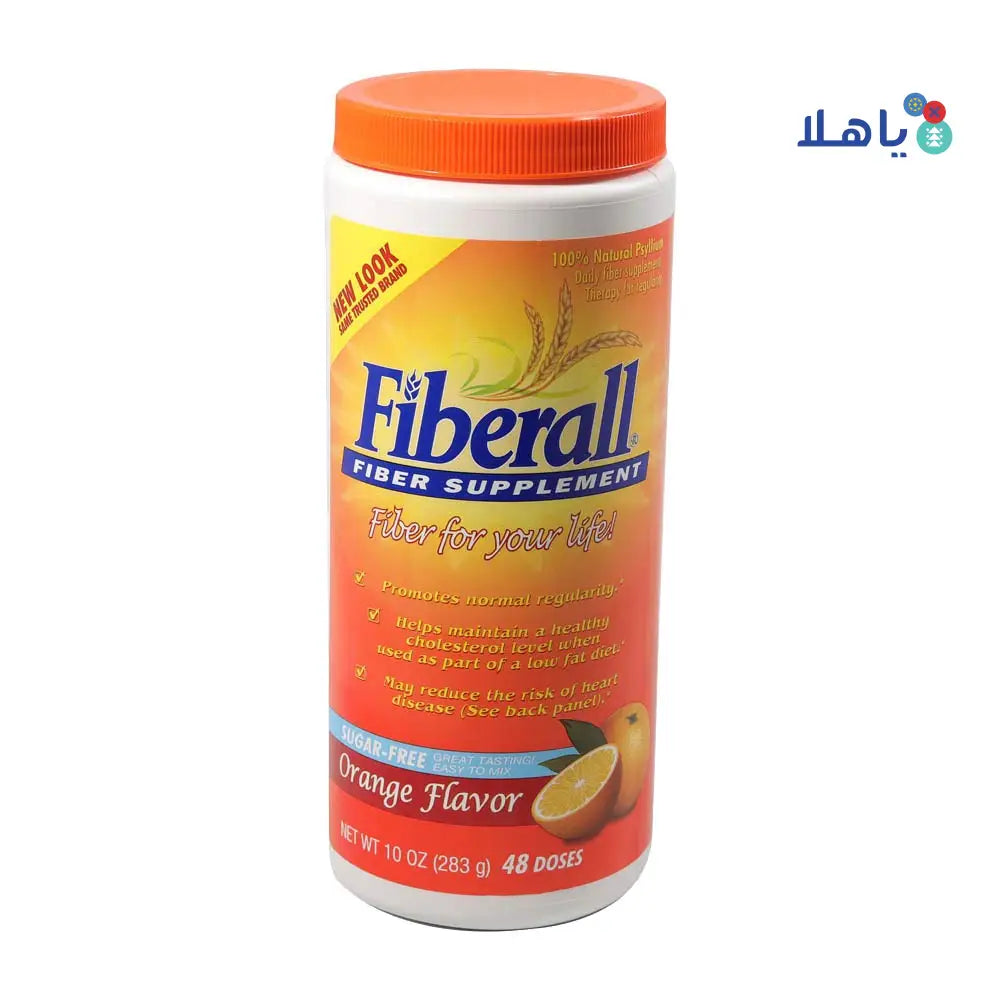 FIBERALL FIBER SUPPLEMENT SUGAR FREE 283G-ORANGE FLAVOR