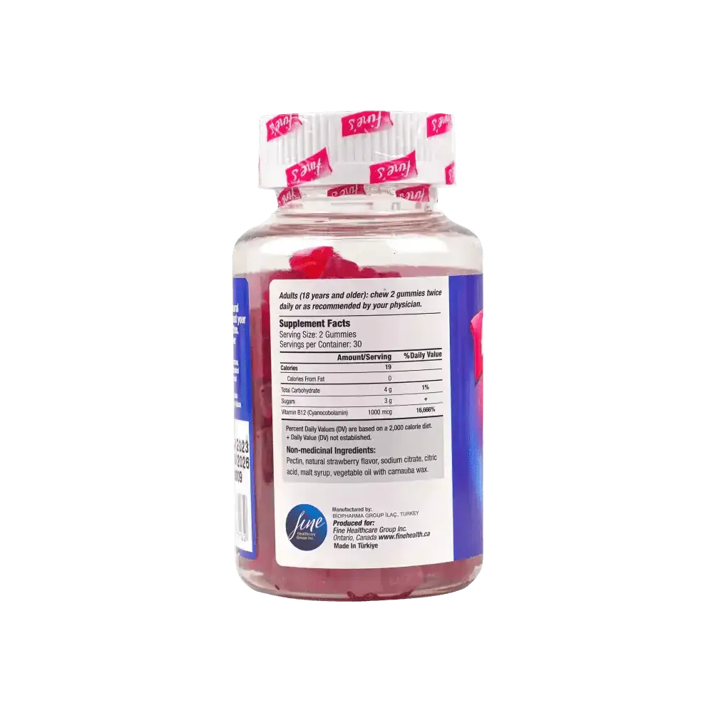 FINE HEALTHCARE GROUP INC - Fine's Adult B12 1000mcg 60 Gummies - Pharmazone - 