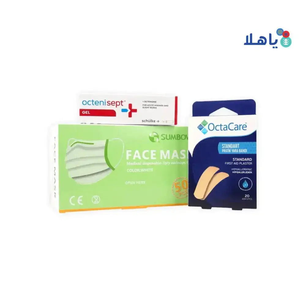 Pharmazone - First Aid Wound & Burn Gel + Plaster + Face Mask Set - Pharmazone - 