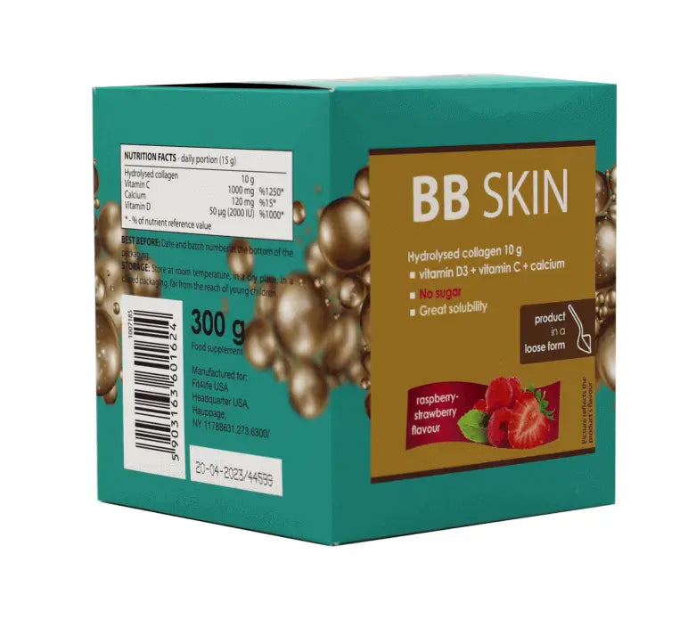 Fit 4 Life Bb Skin Vit D3+Vit C+Cal Rasberry 300G