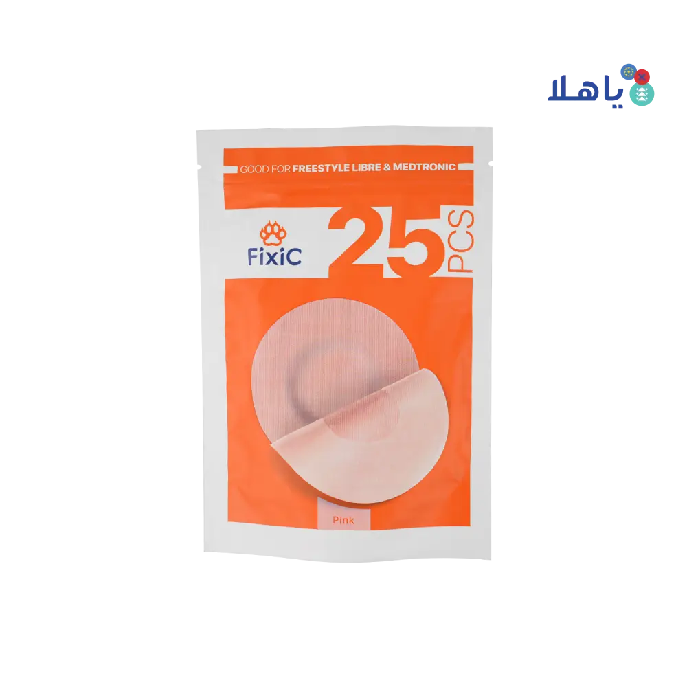 Fixic Freestyle Libre & Medtronic Pink Patches 25Pcs