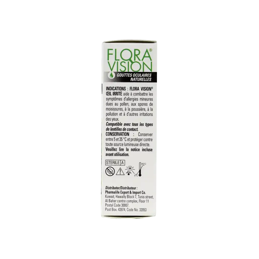 NOVAX - FLORA VISION IRRITATED EYE DROPS 15ML - Pharmazone - 