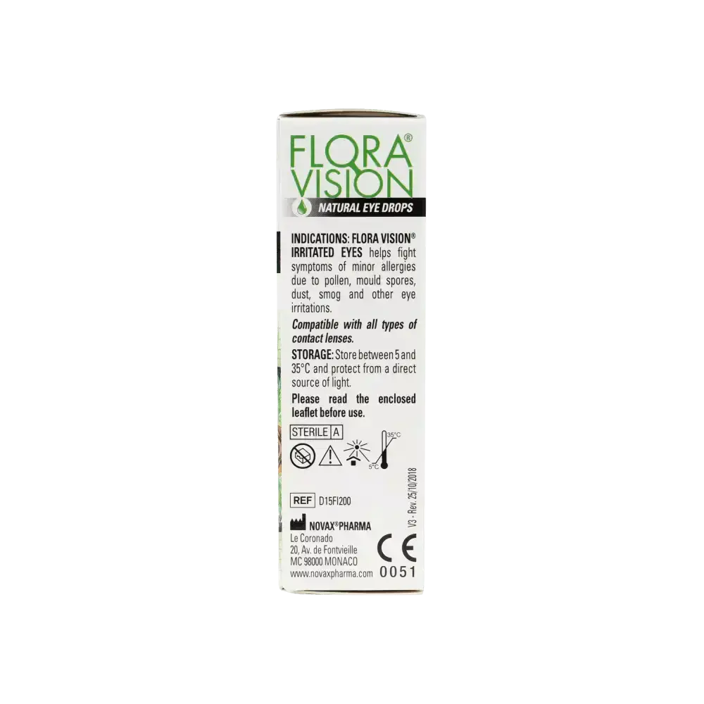 NOVAX - FLORA VISION IRRITATED EYE DROPS 15ML - Pharmazone - 