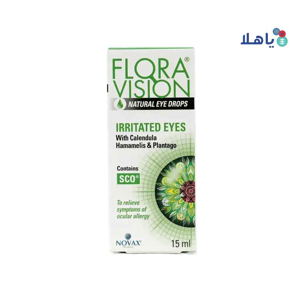 NOVAX - FLORA VISION IRRITATED EYE DROPS 15ML - Pharmazone - 