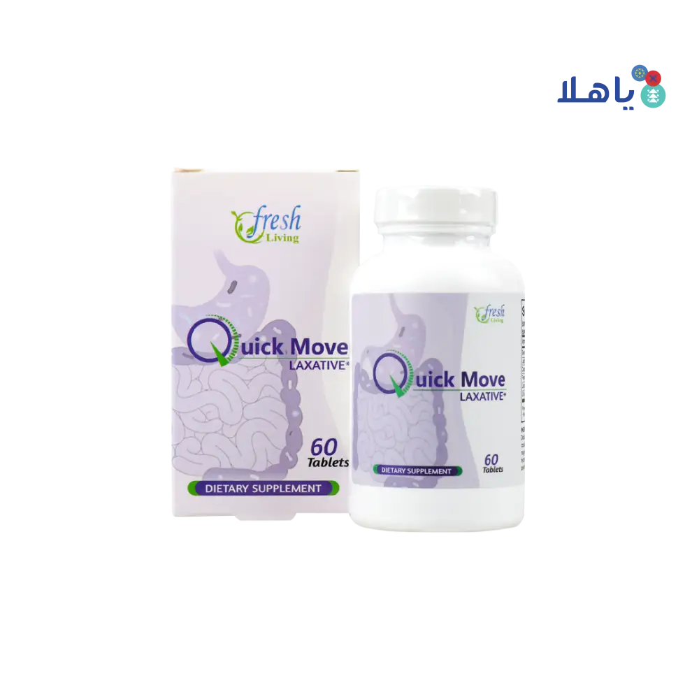 FRESH LIVING QUICK MOVE LAXATIVE 60 TABLETS