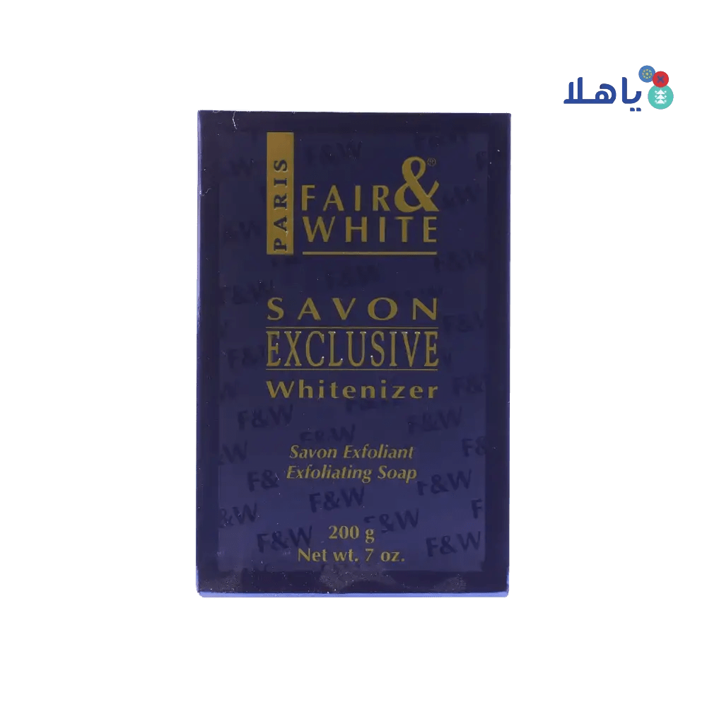 F&W - Fair And White Exfoliating Soap 200Gr - Blue - Pharmazone - 