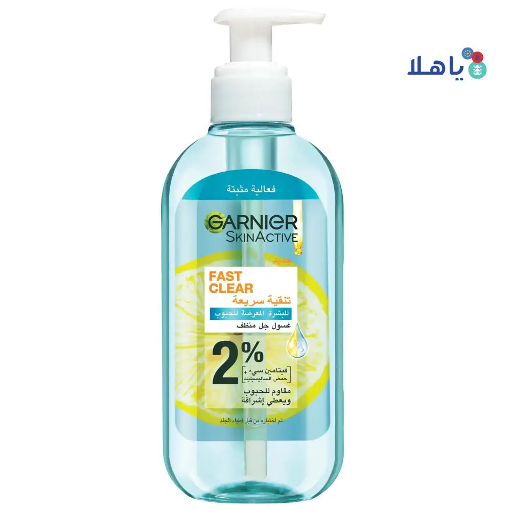 GARNIER SKIN ACTIVE FAST CLEAR GEL WASH 200ML