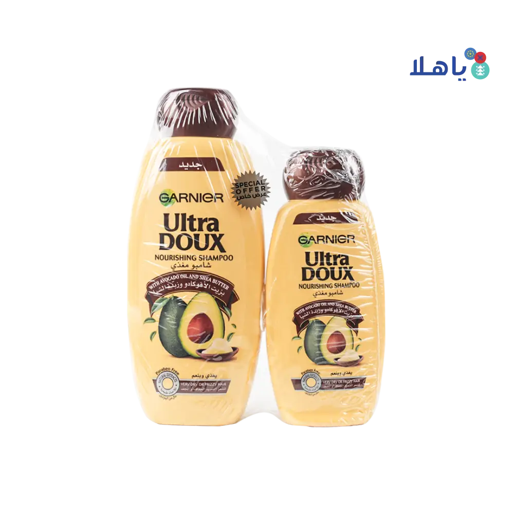 Garnier Ultra Doux Shampoo 400ml+200ml-Avocado & Shea Butter