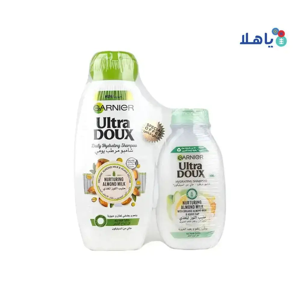 Garnier - Garnier Ultra Doux Shampoo 400ml+200ml - Nurturing Almond Milk - Pharmazone - 