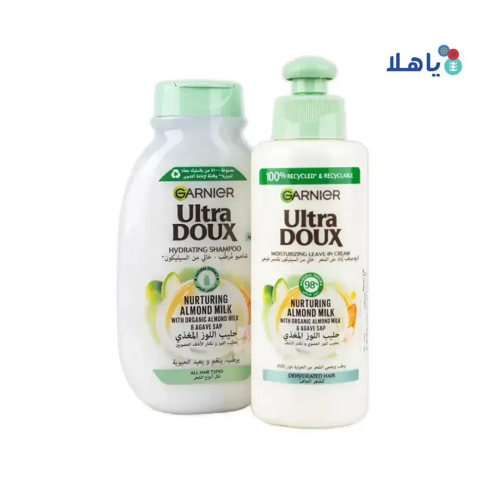 Garnier - Garnier Ultra Doux Shampoo + Leave In - Almond Set - Pharmazone - 