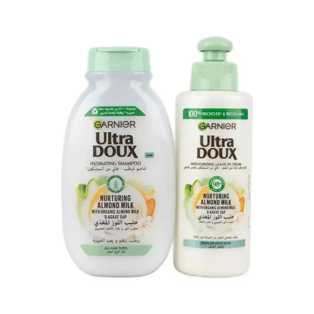 Garnier - Garnier Ultra Doux Shampoo + Leave In - Almond Set - Pharmazone - 