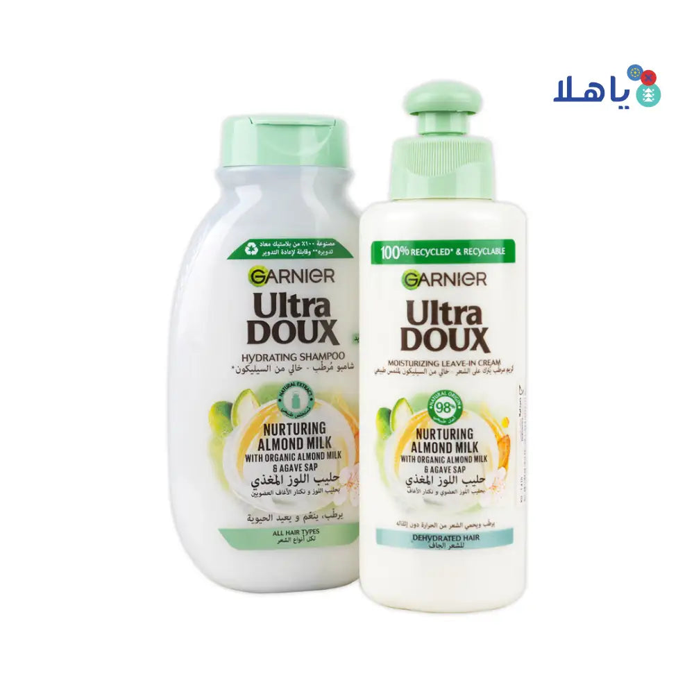 Garnier Ultra Doux Shampoo + Leave In - Almond Set