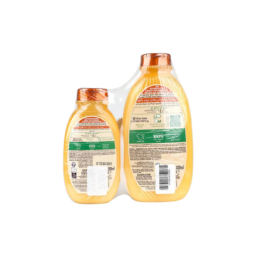 Garnier Ultra Shampoo 400ml+200ml-Honey Treasures