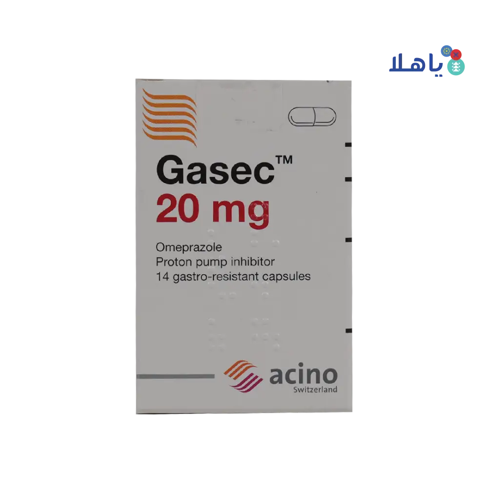 GASEC 20MG 14 CAP