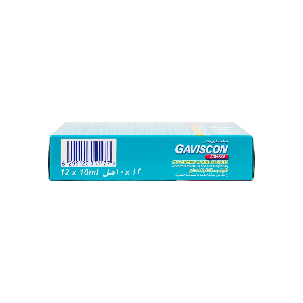 GAVISCON ADVANCE PEPPERMINT LIQUID 10 X 12 SACHETS