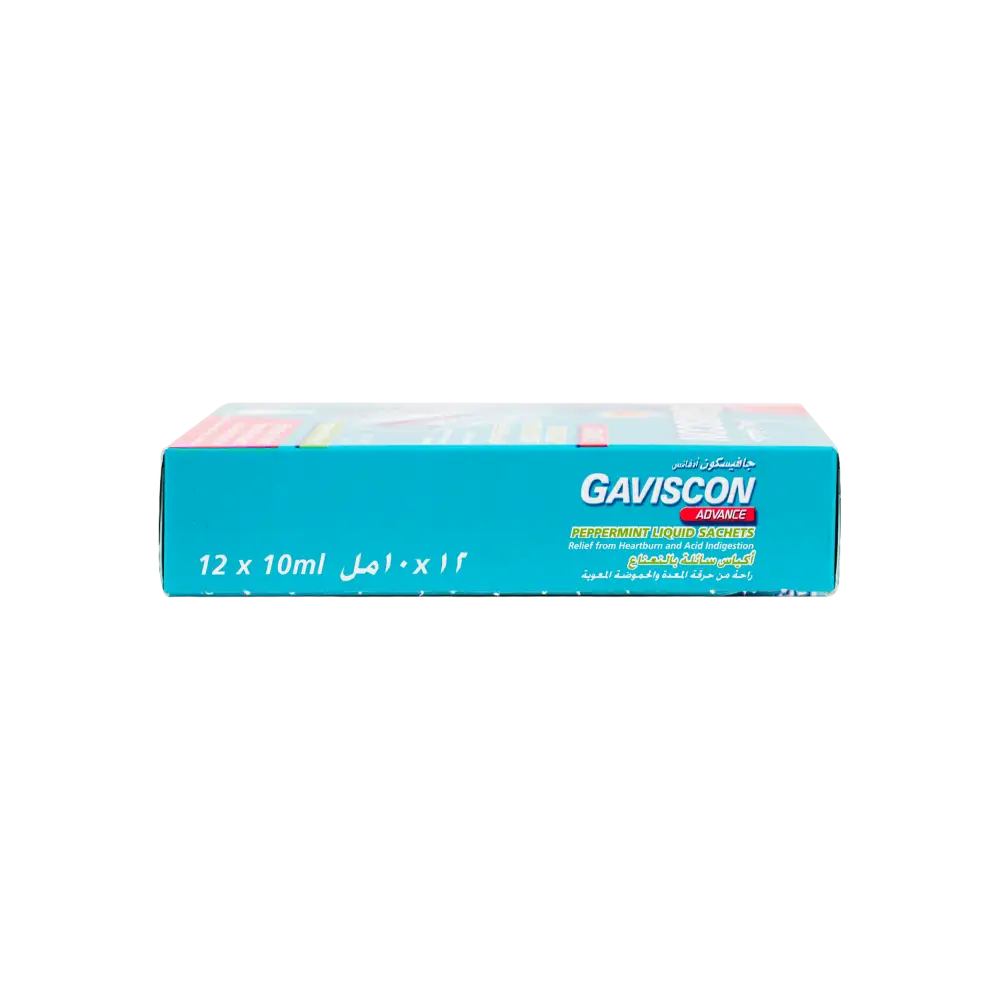 GAVISCON ADVANCE PEPPERMINT LIQUID 10 X 12 SACHETS