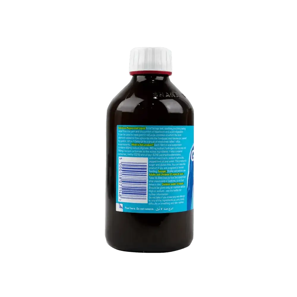 RB CONSUMER - GAVISCON SUSPENSION 600ML - PEPPERMINT - Pharmazone - 