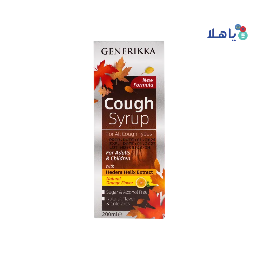 GENERIKKA COUGH SYRUP 200ML-ORANGE FLAVOR