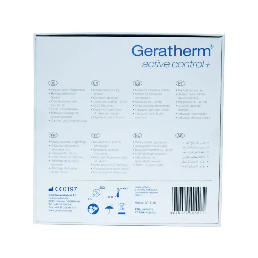 GERATHERM - GERATHERM ACTIVE CONTROL+ UPPER ARM BP MONITOR GT - 1115 - Pharmazone - 