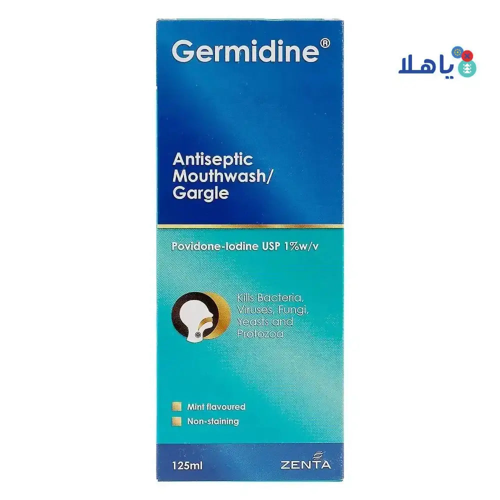 ZENTA - GERMIDINE ANTISEPTIC MOUTHWASH GARGLE 125ML - Pharmazone - 