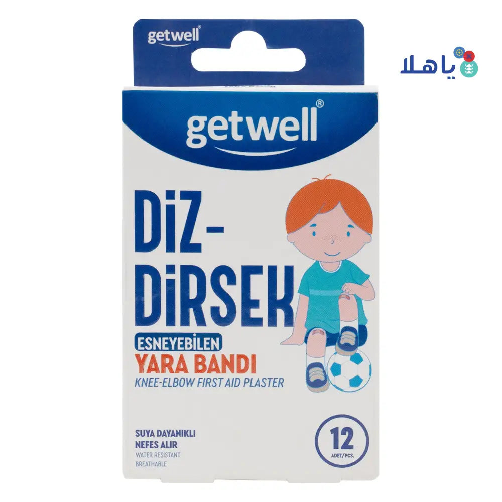 Getwell Diz-Dirsek Yara Bandi First Aid Plaster 12Pcs