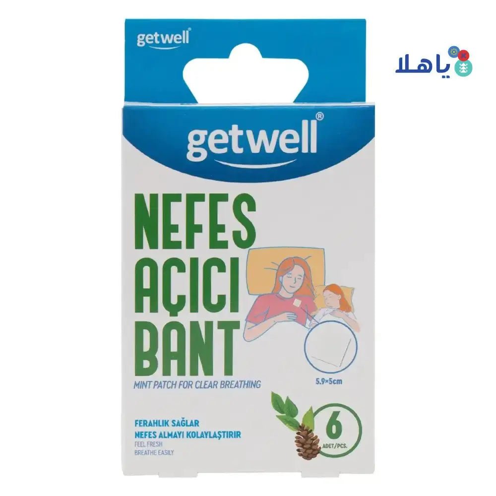 GETWELL - Getwell Nefes Acici Bant Yara Bandi First Aid Plaster 6Pcs - Pharmazone - 