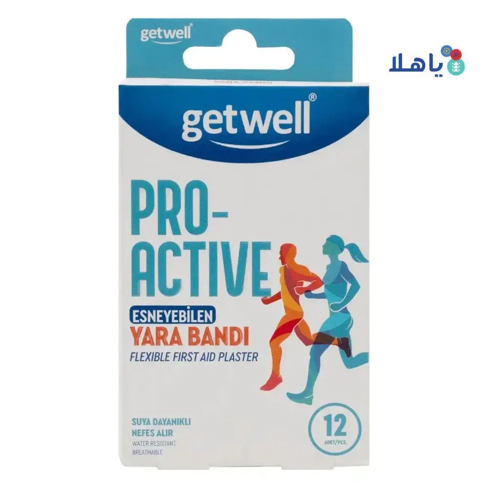 GETWELL - Getwell Pro - Active Yara Bandi First Aid Plaster 12Pcs - Pharmazone - 