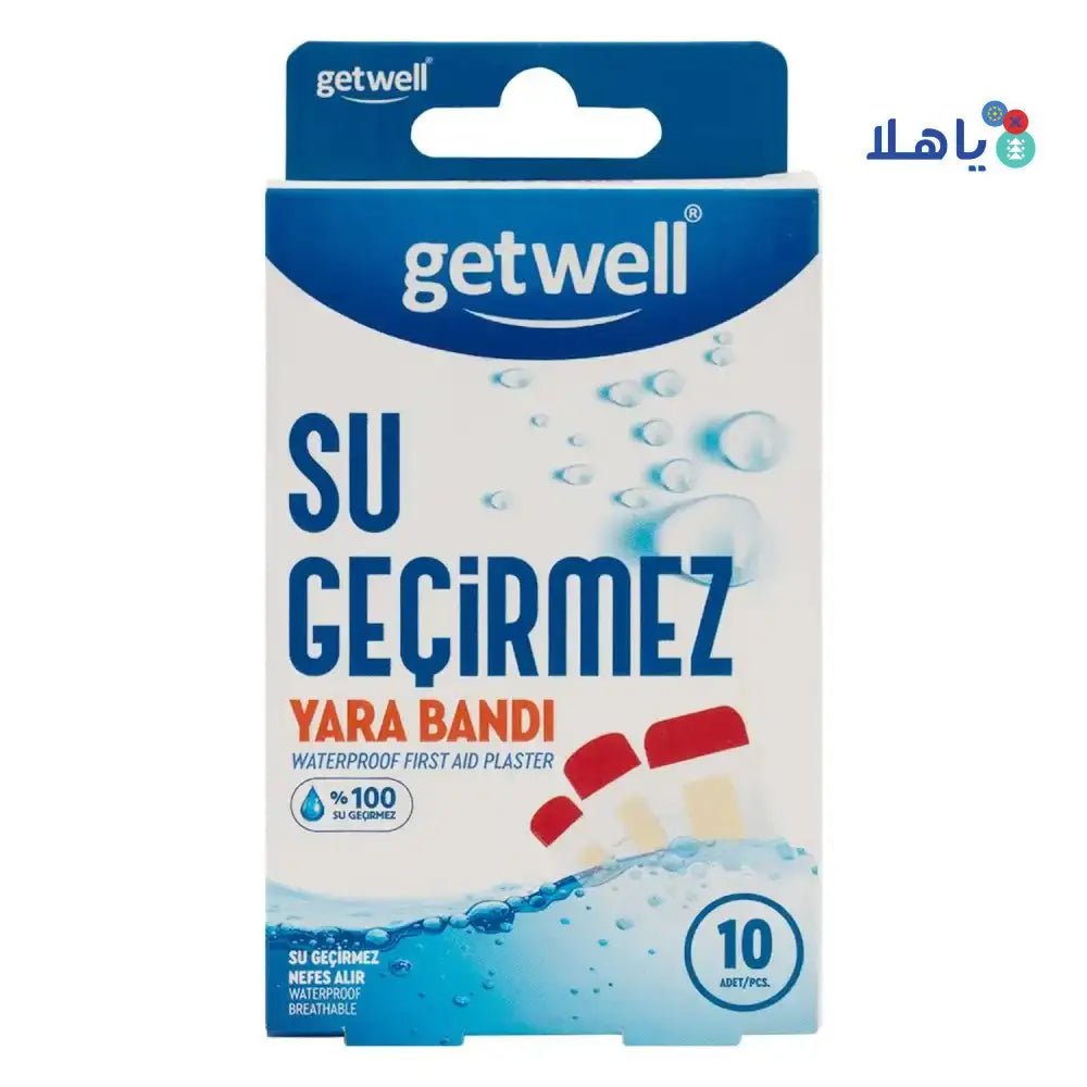 GETWELL - Getwell Su Gecirmez Yara Bandi First Aid Plaster 10Pcs - Pharmazone - 