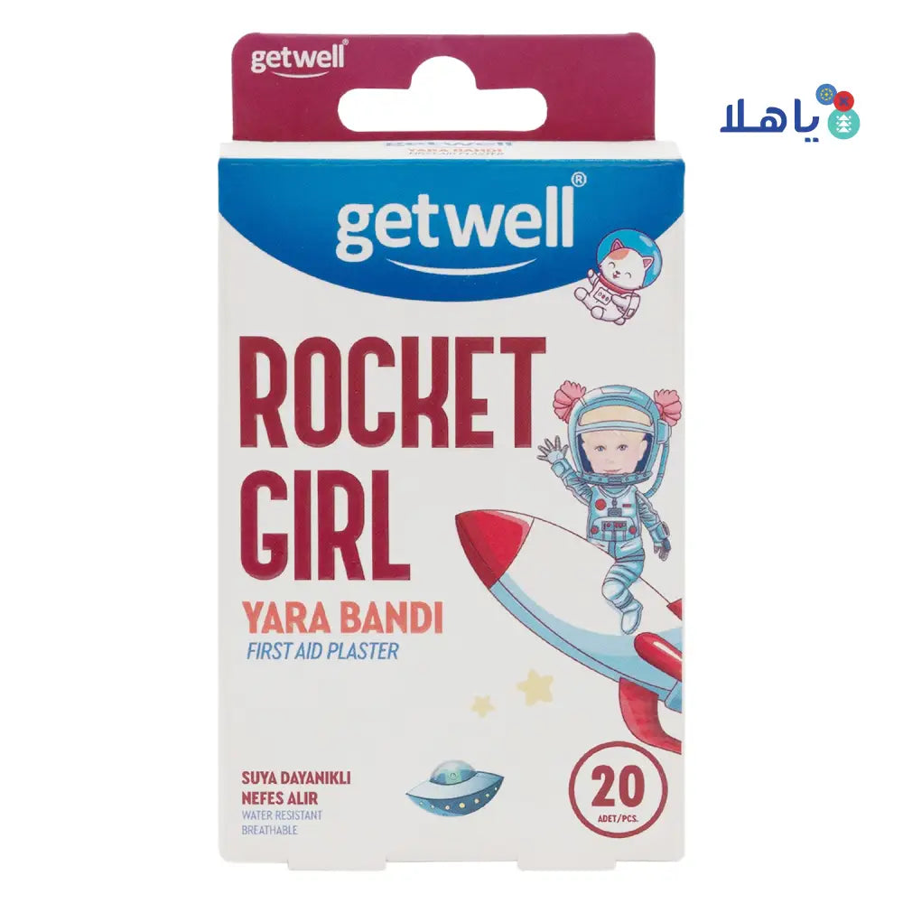 Getwell Rocket Girl Yara Bandi First Aid Plaster 20Pcs