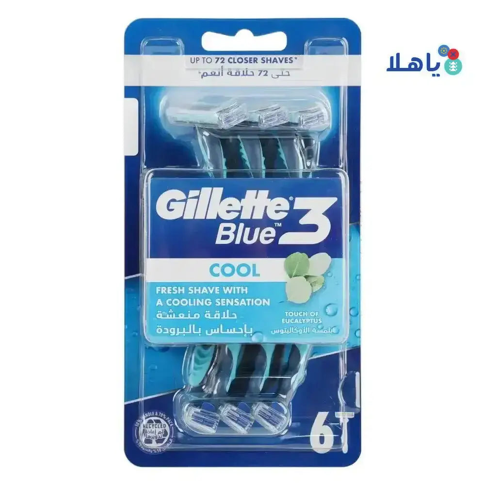 Gillette - Gillette Blue 3 Cool 6Pcs - Pharmazone - 