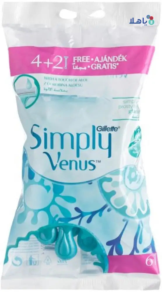 GILLETTE SIMPLY VENUS 2   4+2 BLADES 244934