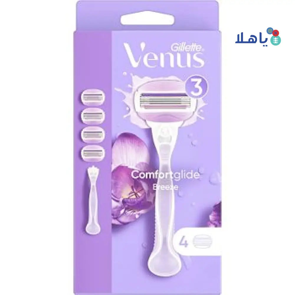 GILLETTE VENUS COMFORT GLIDE BREEZE-FREESIA SCENT 4PCS