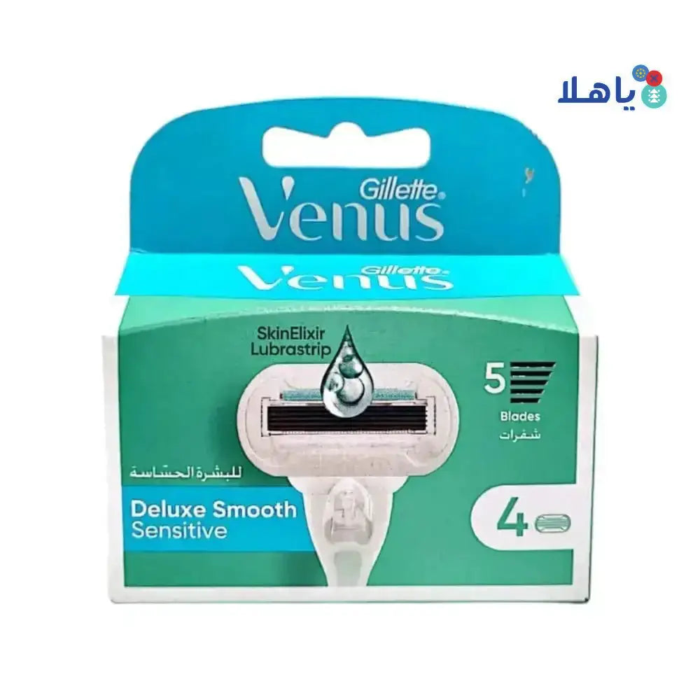 Gillette - Gillette Venus Deluxe Smooth Sensitive 4Pcs - 7386 - Pharmazone - 