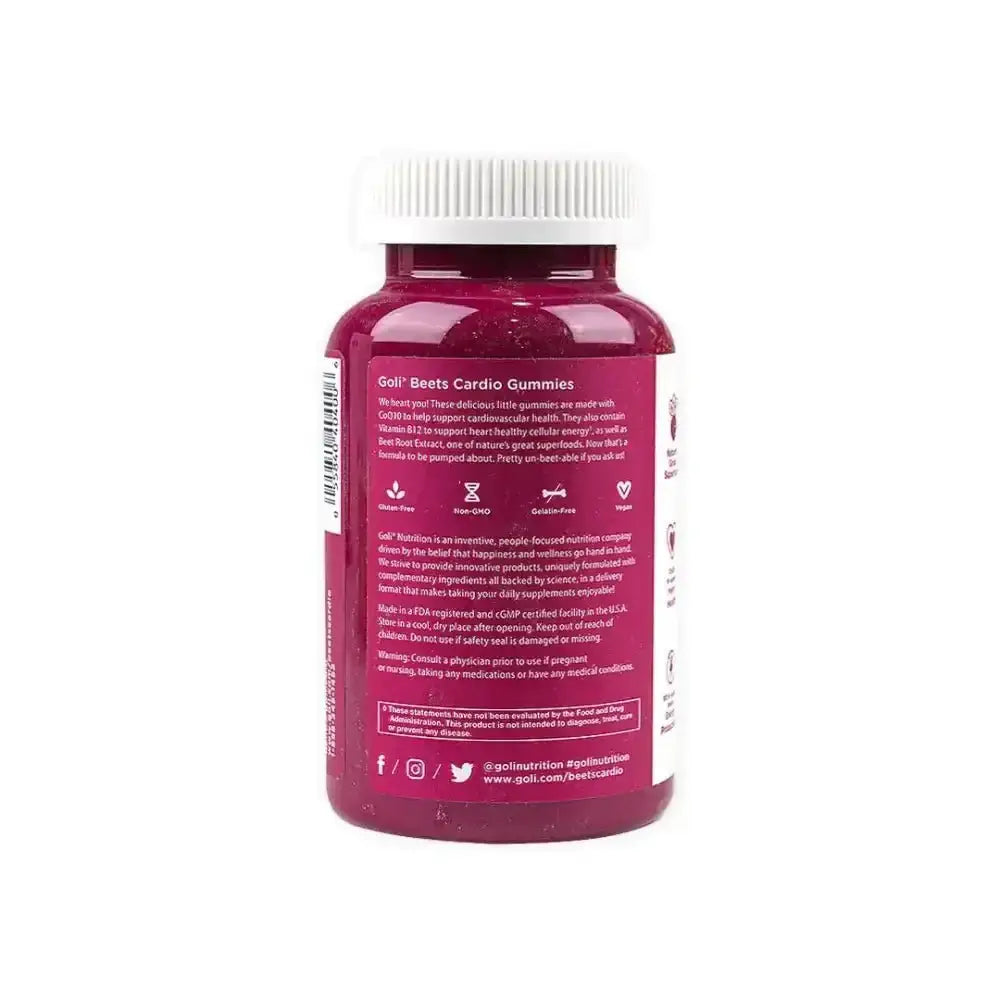 Goli Nutrition - Goli Beets Cardio 100MG CoQ10 60 Gummies - Pharmazone - 