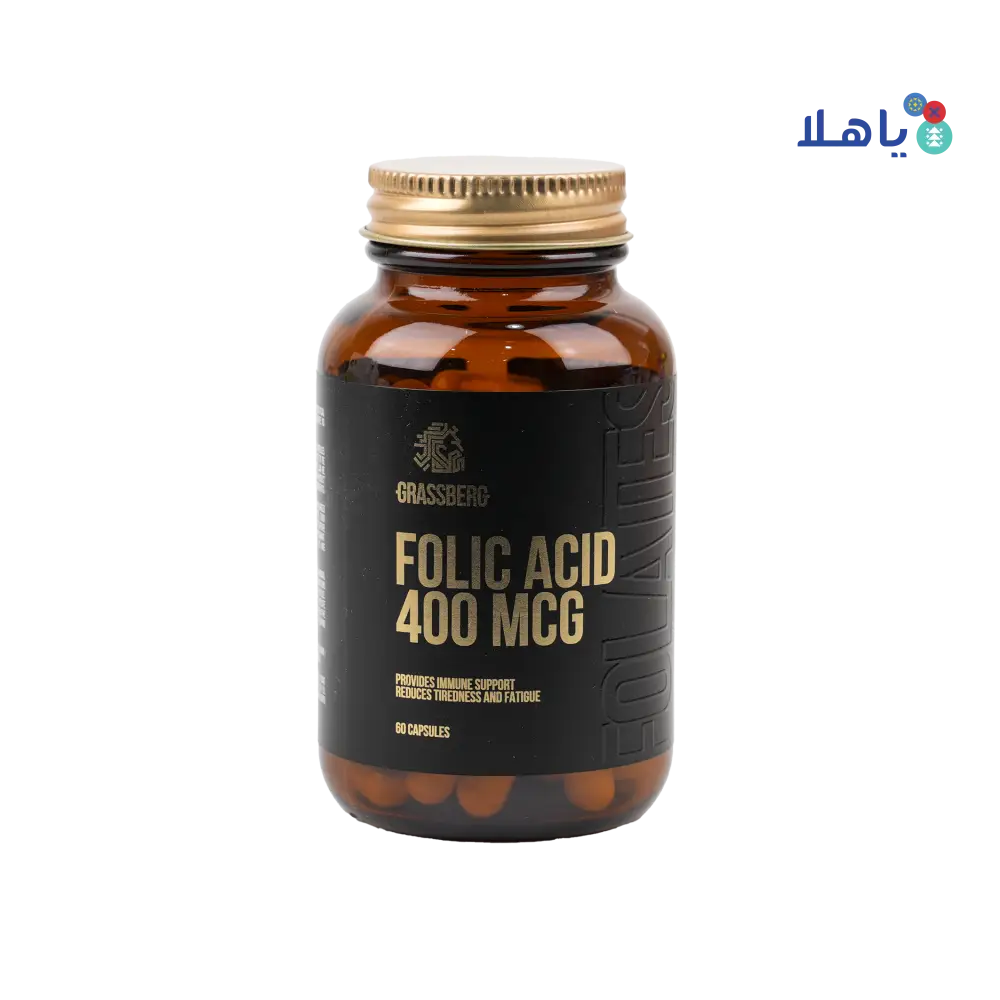 GRASSBERG FOLIC ACID 400 MCG 60 CAPSULES