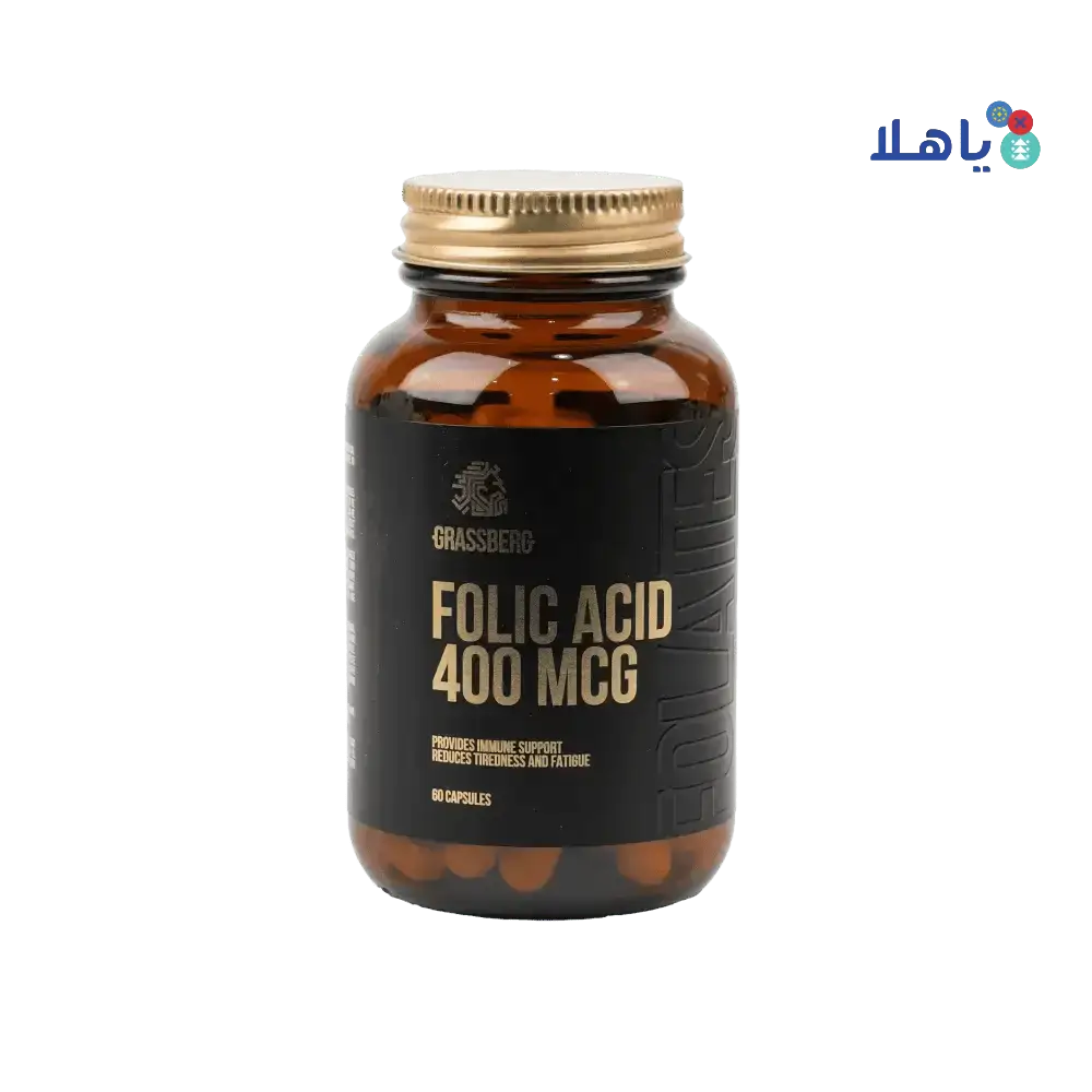 GRASSBERG - GRASSBERG FOLIC ACID 400 MCG 60 CAPSULES - Pharmazone - 