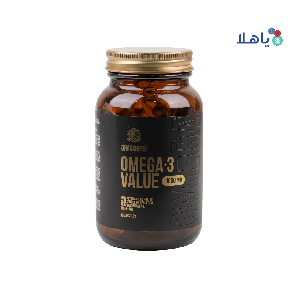 GRASSBERG OMEGA-3 VALUE 1000MG 60 CAPSULES