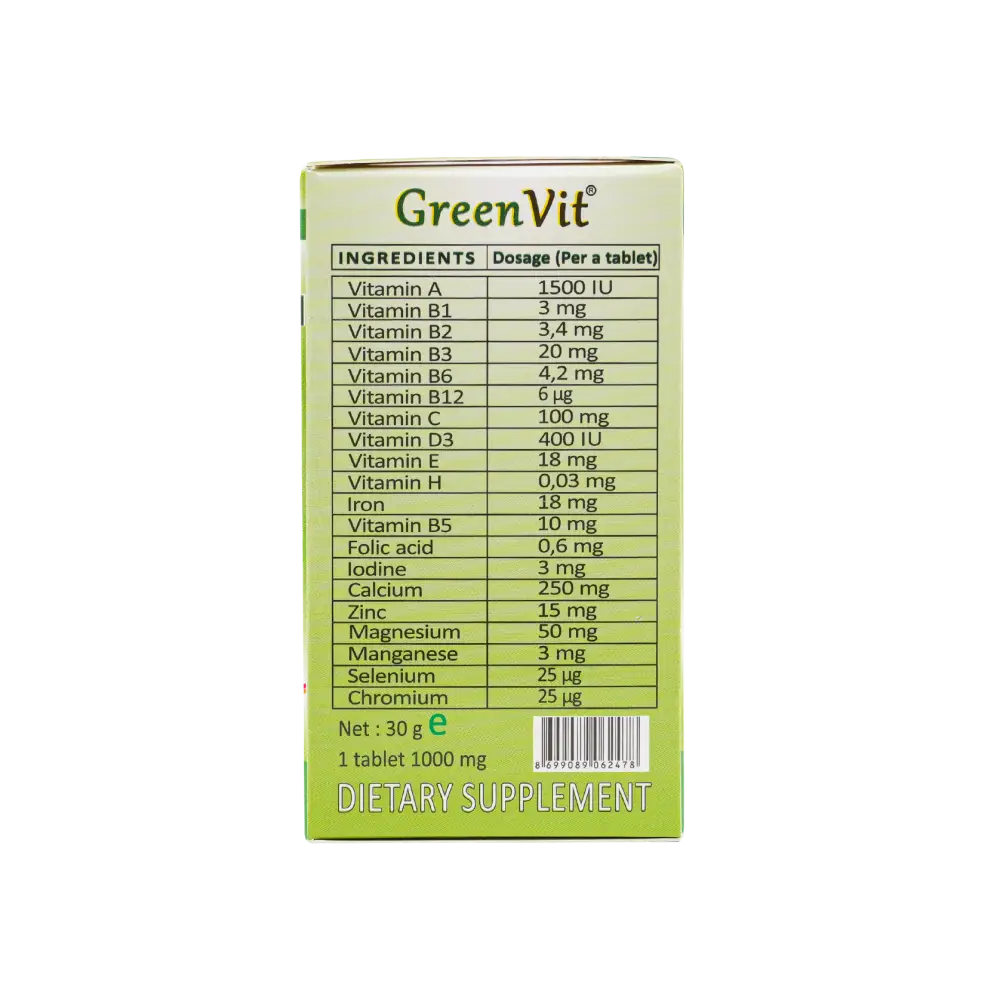 GREEN VIT 30 TAB