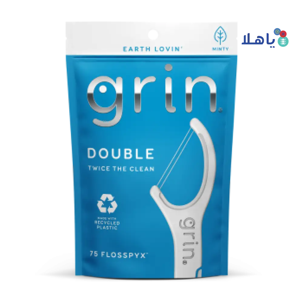 Grin Double Twice Floss Pic Blue 75pcs-3924