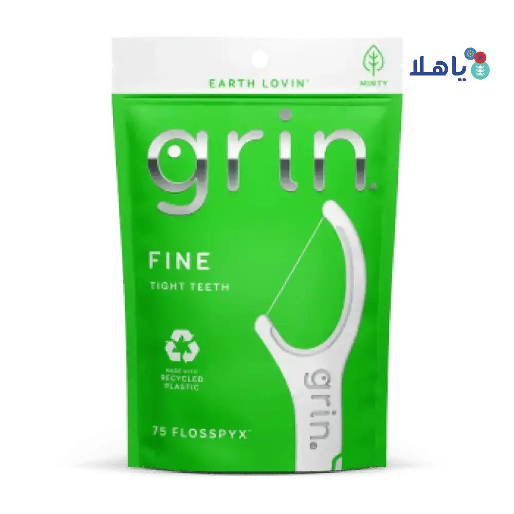 GRIN ORAL CARE - Grin Fine Floss Pic Green 75pcs - 3917 - Pharmazone - 