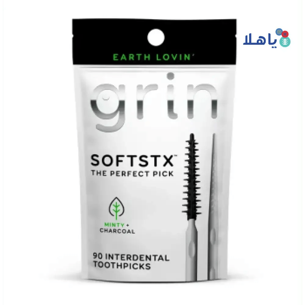 GRIN ORAL CARE - Grin Soft Floss Stick Charcoal Minted 90pcs - 3078 - Pharmazone - 