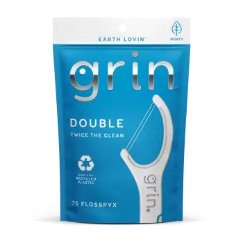 Grin Double Twice Floss Pic Blue 75pcs-3924
