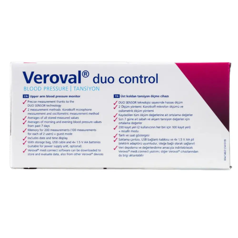 Hartmann Veroval Duo Control BP Monitor-L