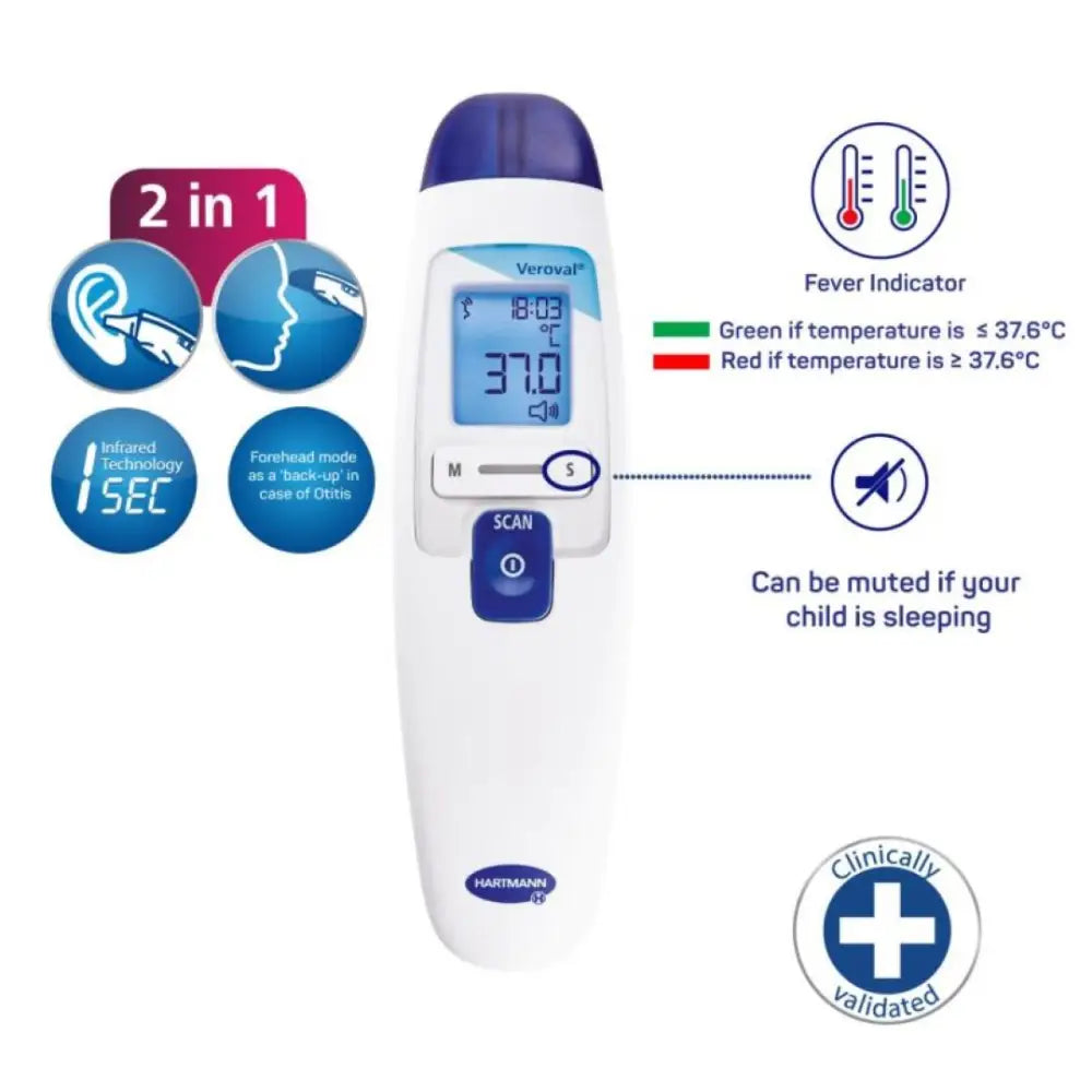 Hartmann Veroval Fever Ear & Forehead 2in1 Thermometer