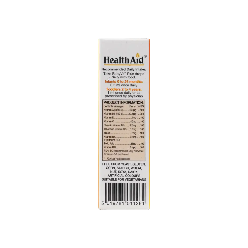 HEALTHAID BABY VIT PLUS DROPS 25 ML