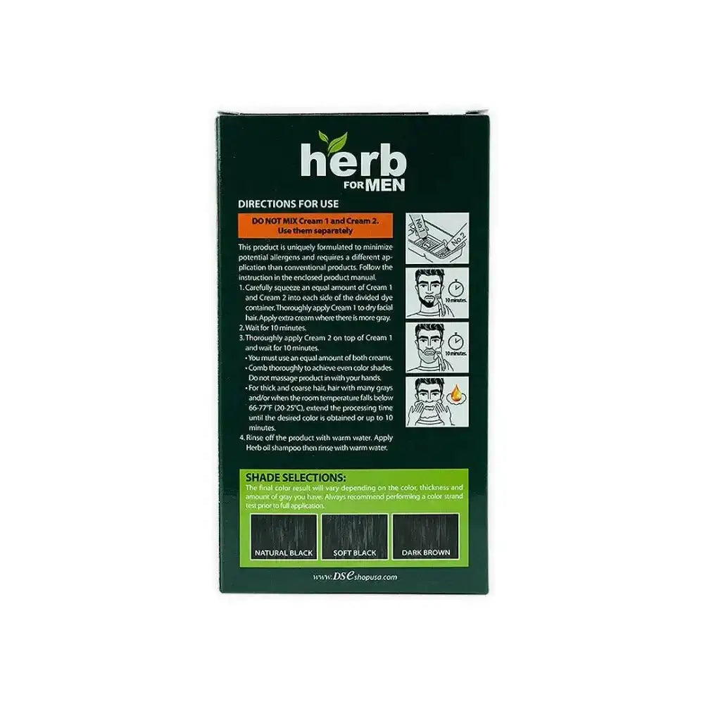 Herb - Herb For Men Mustache & Beard Dye Amm Free - Natural Black - Pharmazone - 