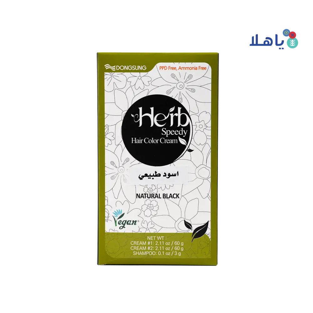 Herb Speedy Hair Color Cream-Natural Black