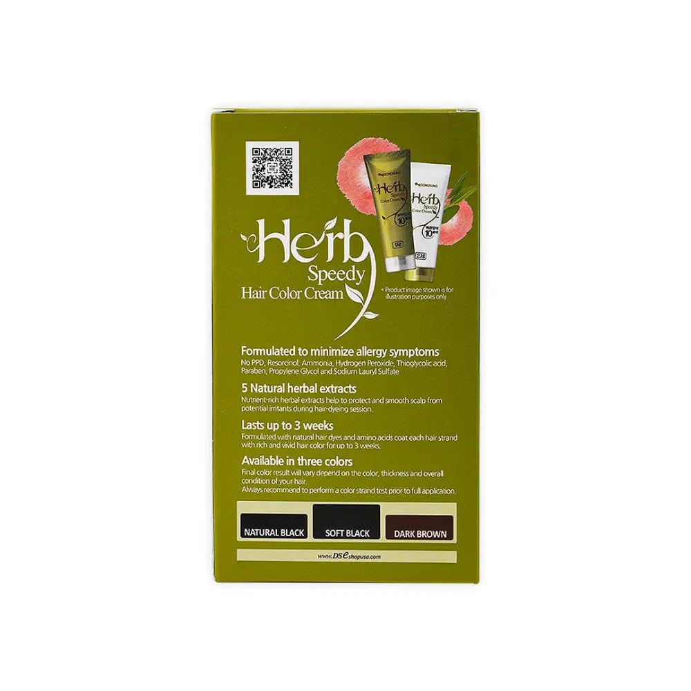 Herb Speedy Hair Color Cream-Soft Black